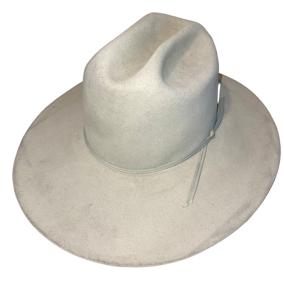 Haas Vintage Western Resistol Cowboy Hat Self Conforming 4X Beaver Silver 7 1/8 - Picture 2 of 10